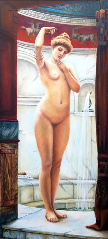 Un baño pompeyano<br><i>(John William Godward)</i>