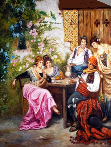 Jugadores de cartas<br><i>(Escena costumbrista del s.XIX)</i>